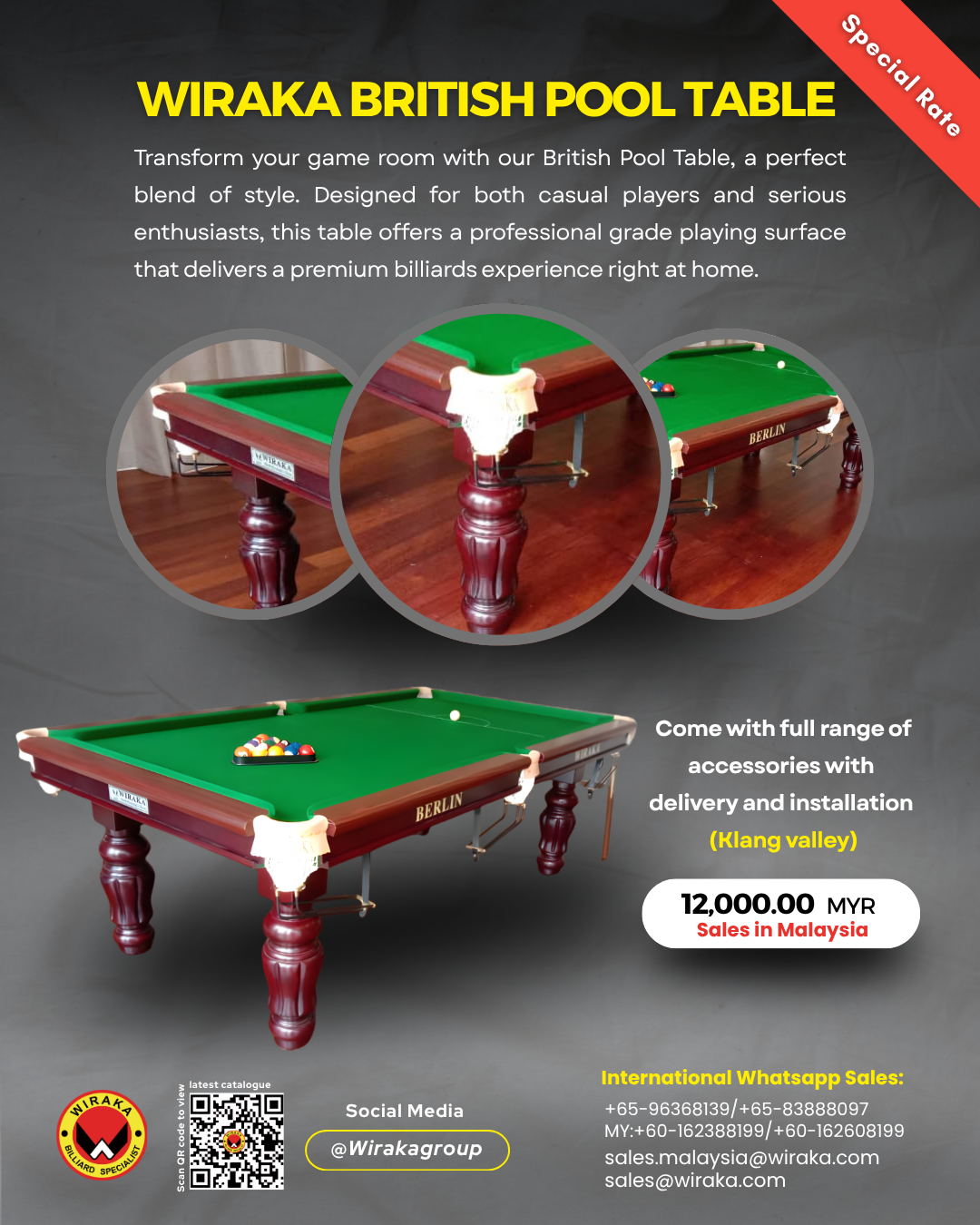 Wiraka British Pool table